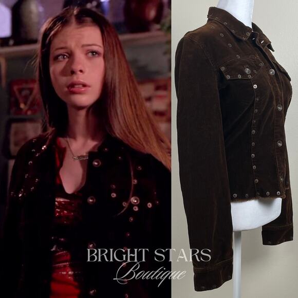 Rare Corduroy Studded Jacket ASO Dawn Summers Buffy the Vampire Slayer Y2K VTG - Picture 4 of 11